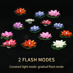 Lotus Flowers Sensor Led Candle Tealight For Outdoor And Indoor Decoration - (Pack Of 6)