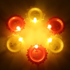 Water Sensor Led Diya Set for Diwali (6 Pcs Set)