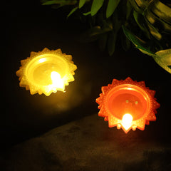 Water Sensor Led Diya Set for Diwali (6 Pcs Set)