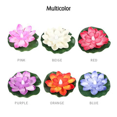 Lotus Flowers Sensor Led Candle Tealight For Outdoor And Indoor Decoration - (Pack Of 6)