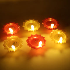 Water Sensor Led Diya Set for Diwali (6 Pcs Set)
