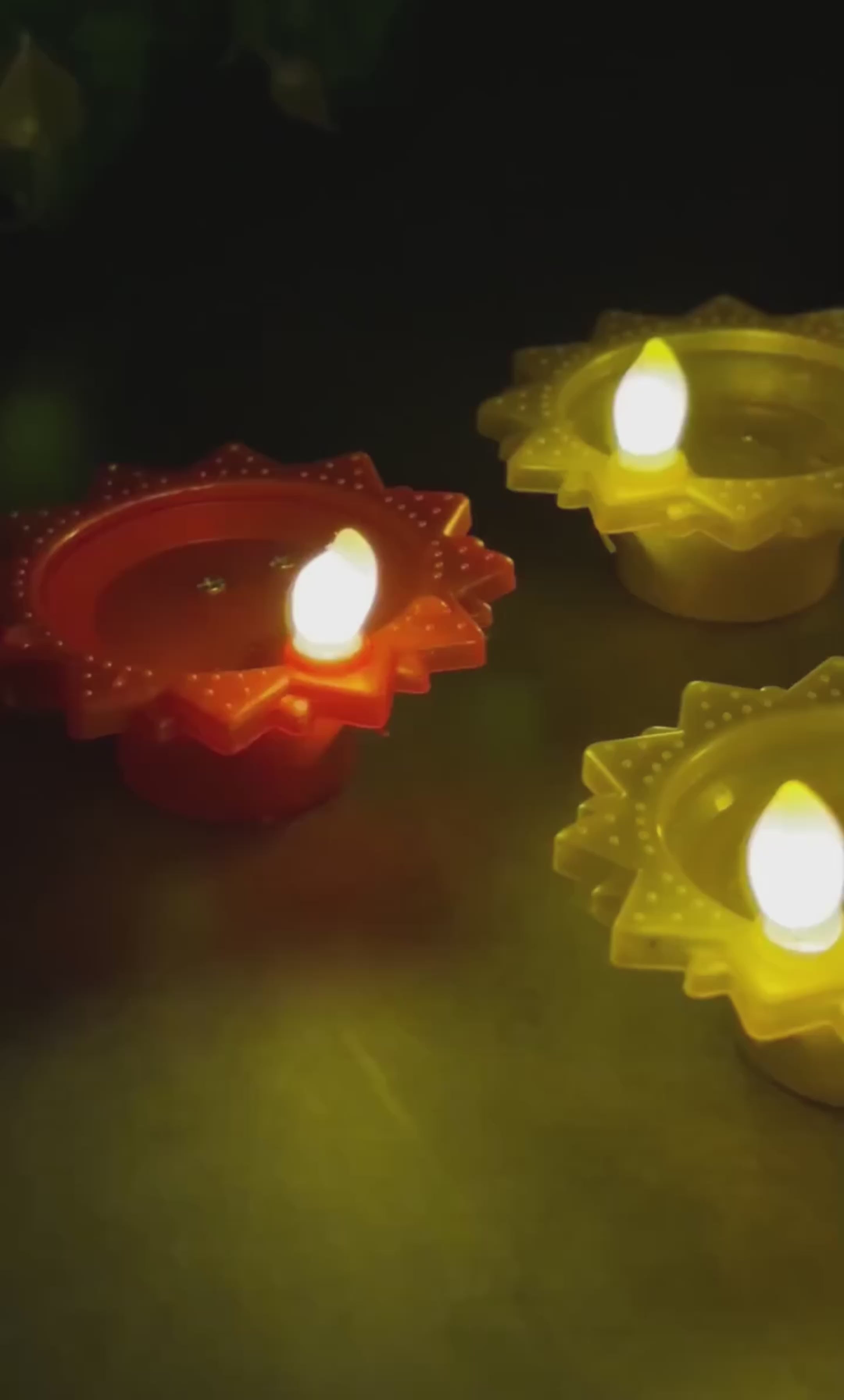Water Sensor Led Diya Set for Diwali (6 Pcs Set)