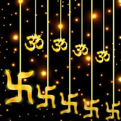 Swastik Om Curtain Decorative Lights String Lights